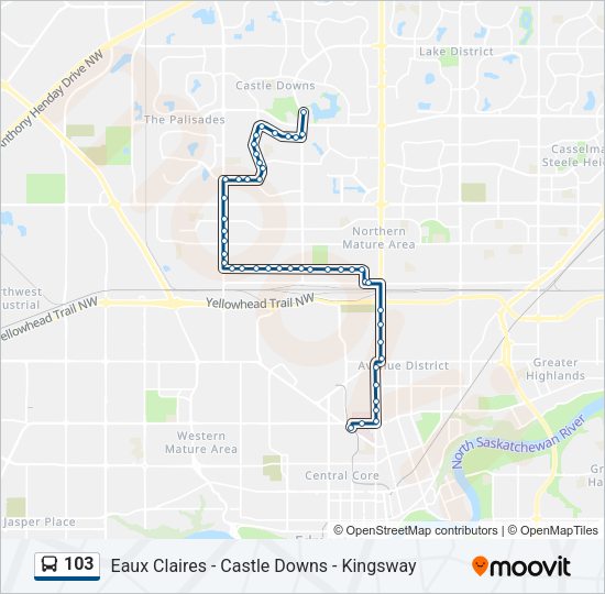 103 Bus Line Map