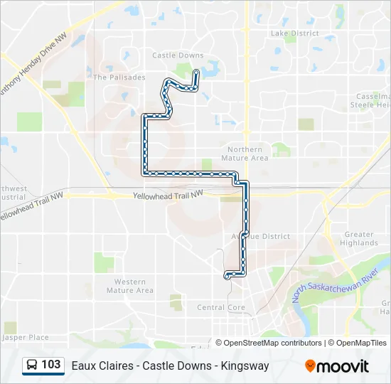 103 Bus Line Map