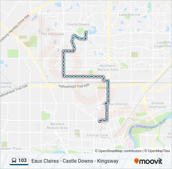 103 Bus Line Map