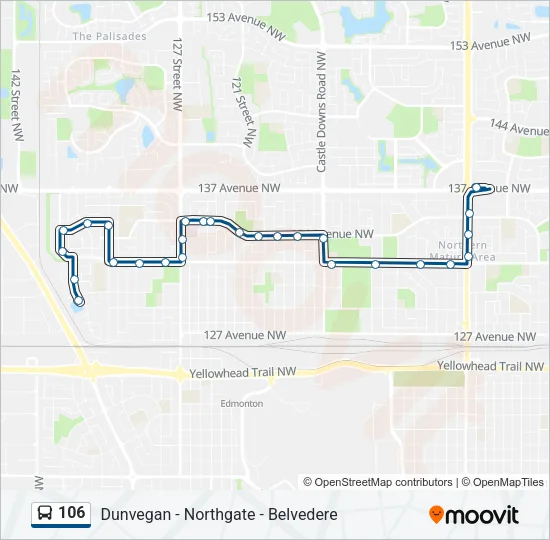 106 Bus Line Map