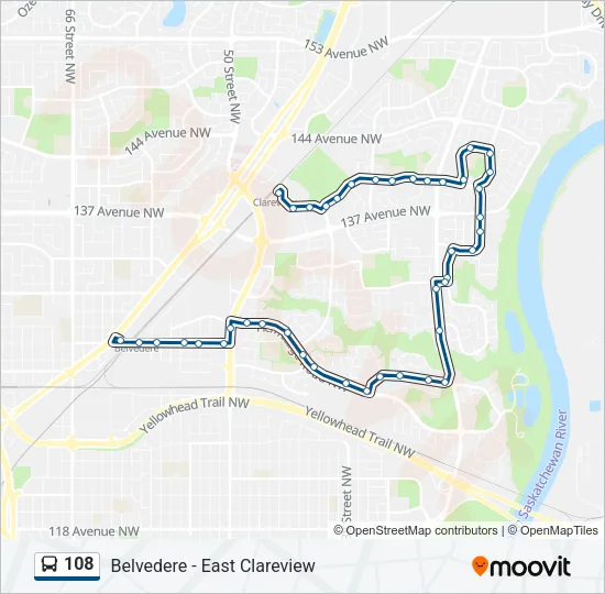 108 Bus Line Map