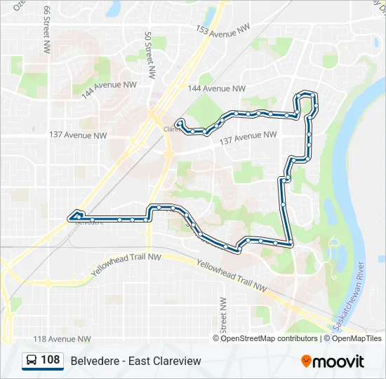 108 Bus Line Map