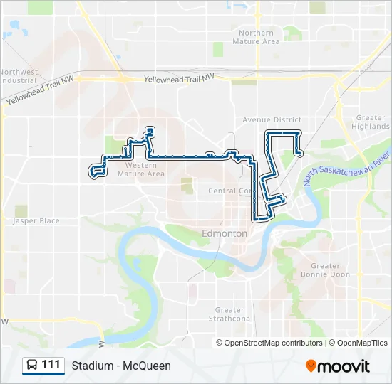 111 Bus Line Map