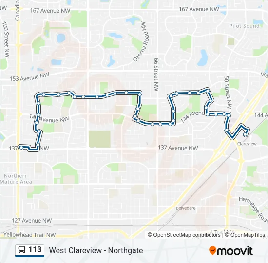 113 Bus Line Map