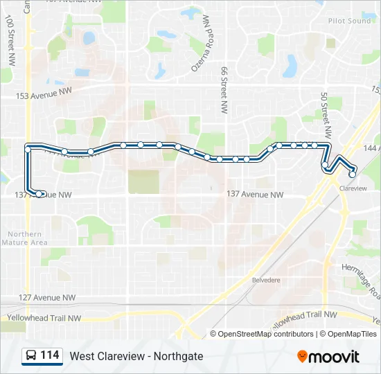 114 Bus Line Map