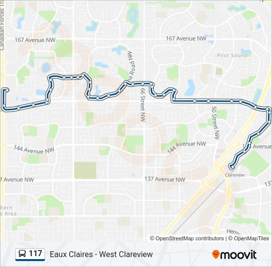 117 bus Line Map