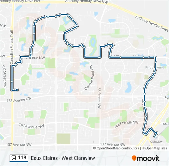 119 Bus Line Map