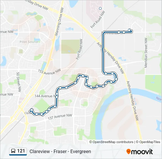 121 Bus Line Map