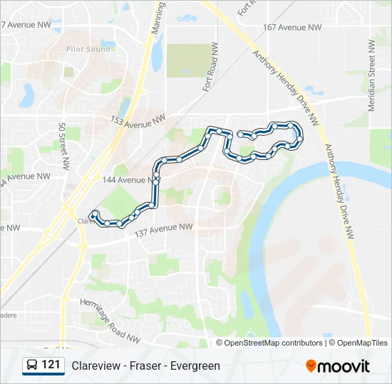 121 Bus Line Map
