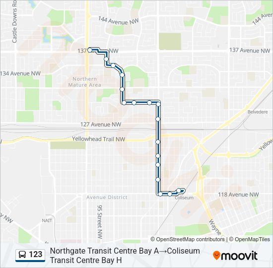 123 bus Line Map