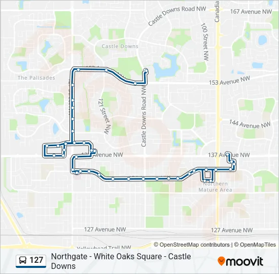 127 Bus Line Map