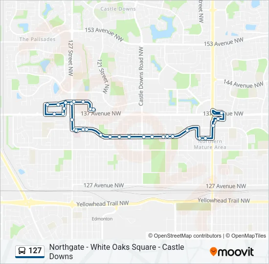 127 Bus Line Map