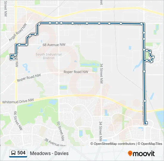504 Bus Line Map