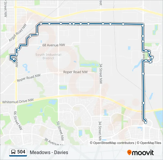 504 Bus Line Map