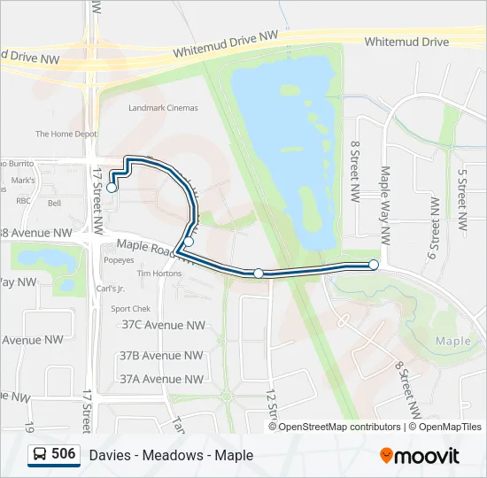 506 Bus Line Map