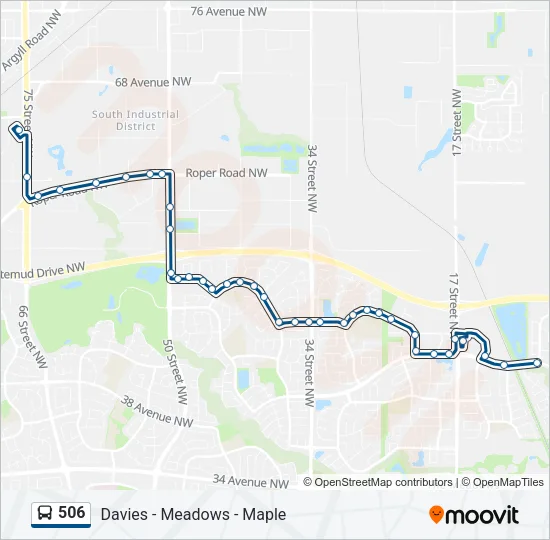 506 Bus Line Map