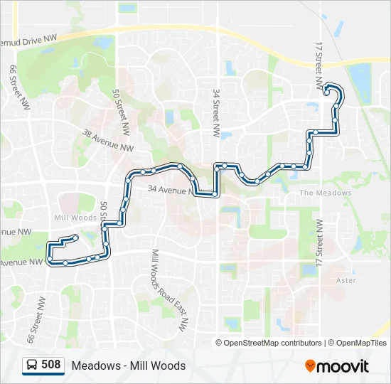 508 Bus Line Map