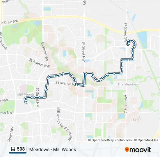 508 Bus Line Map