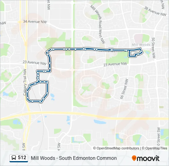 512 Bus Line Map