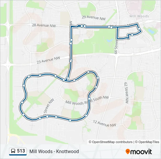 513 Bus Line Map
