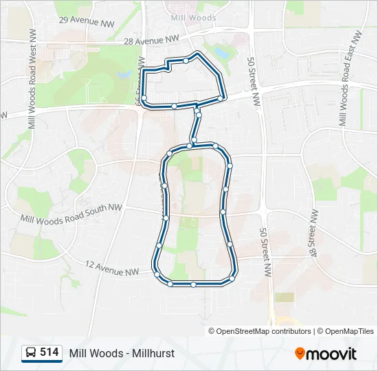 514 Bus Line Map
