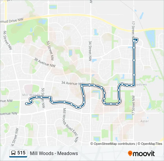 515 Bus Line Map