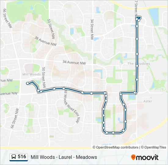 516 Bus Line Map