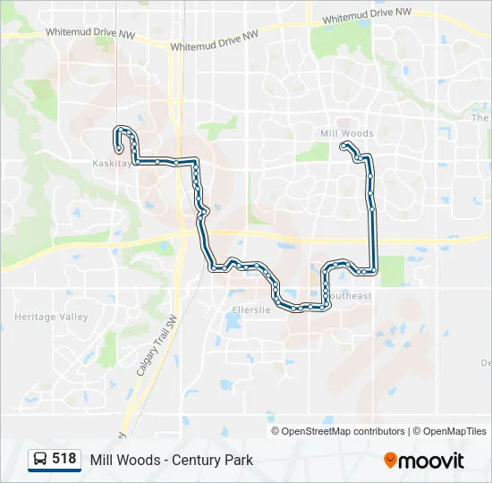 518 Bus Line Map