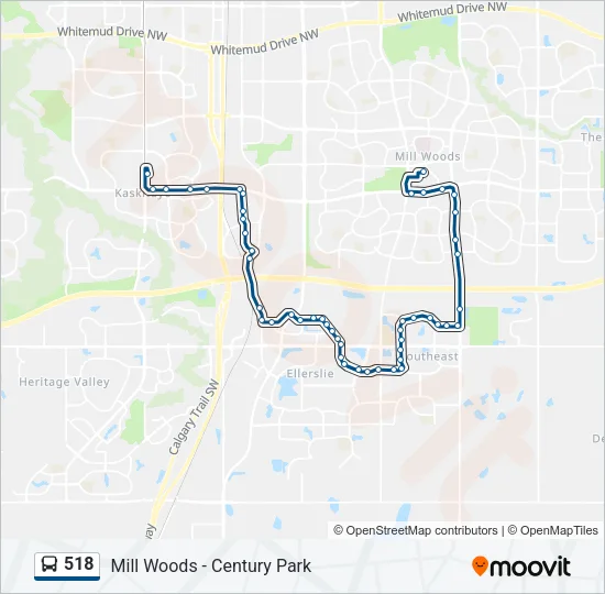 518 Bus Line Map