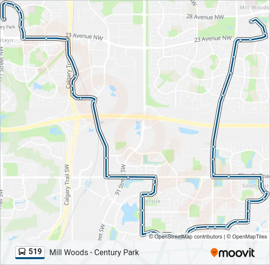 519 Bus Line Map