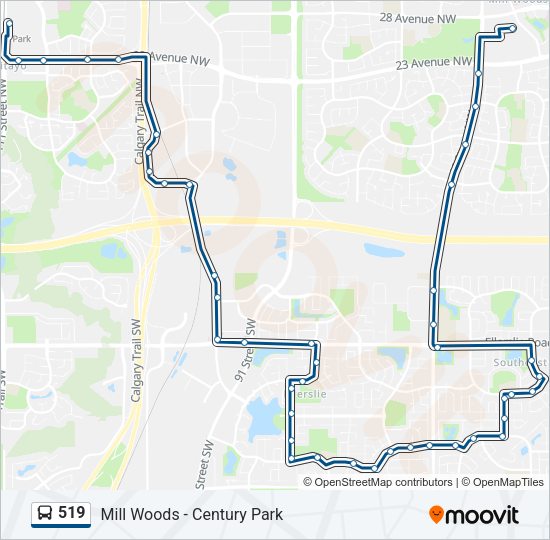 519 bus Line Map