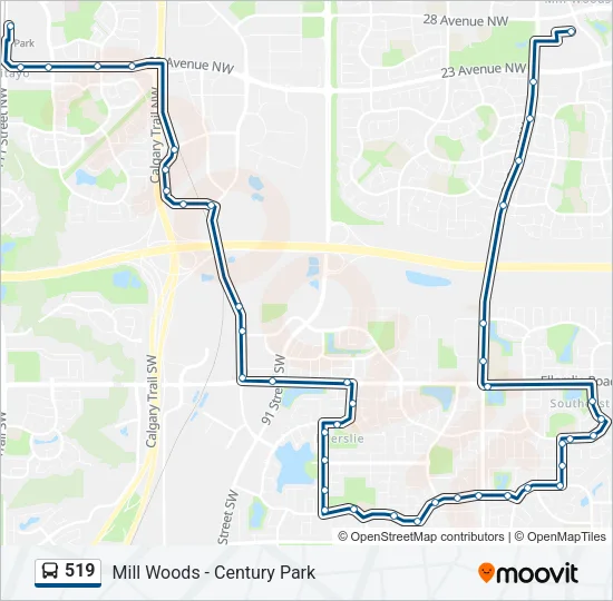 519 Bus Line Map