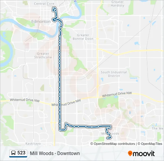 523 Bus Line Map
