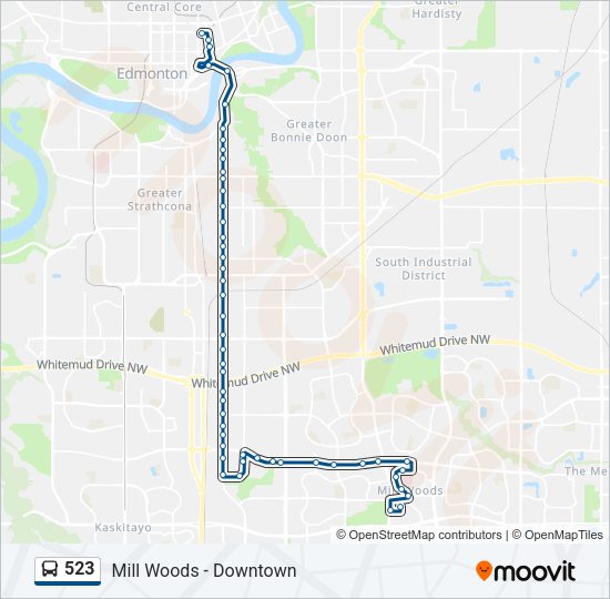 523 bus Line Map