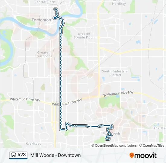 523 Bus Line Map