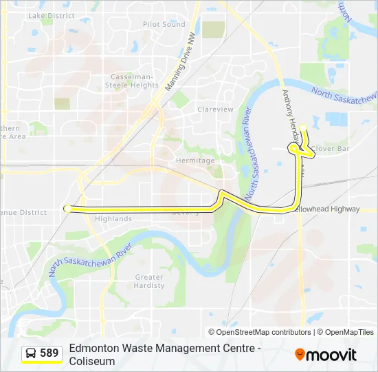589 Bus Line Map