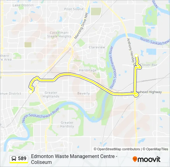 589 Bus Line Map