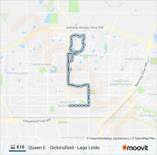 610 Bus Line Map