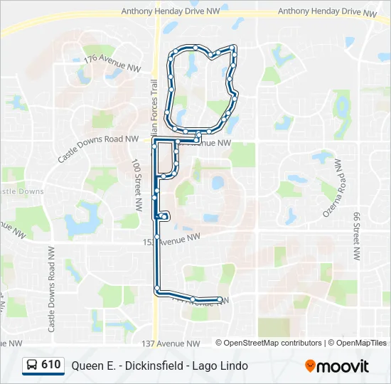 610 Bus Line Map