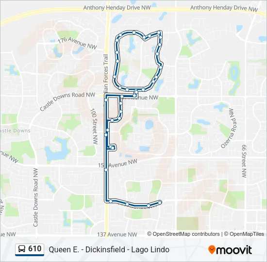 610 Bus Line Map