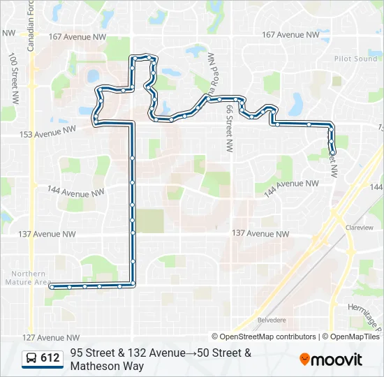 612 Bus Line Map
