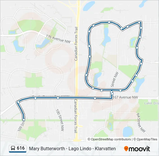 616 Bus Line Map