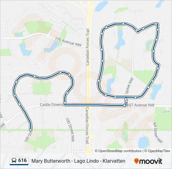 616 Bus Line Map