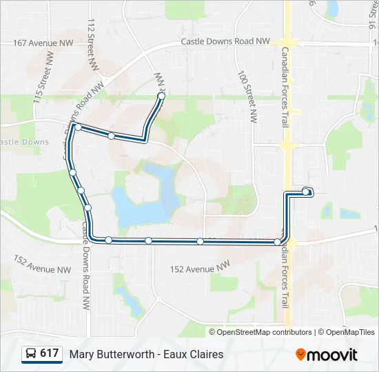 617 Bus Line Map