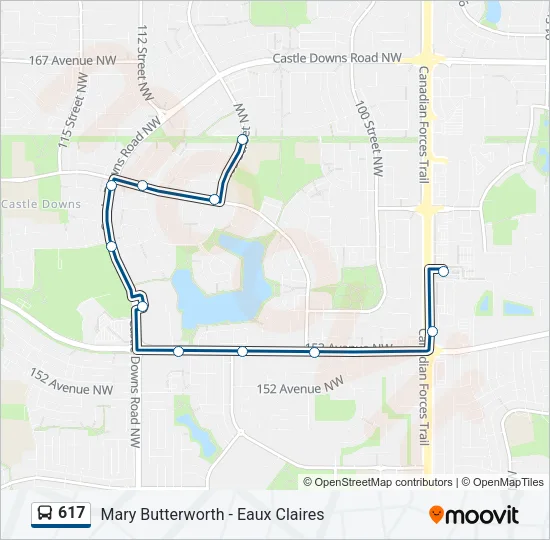 617 Bus Line Map