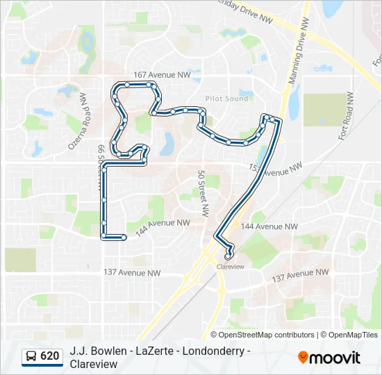 620 Bus Line Map
