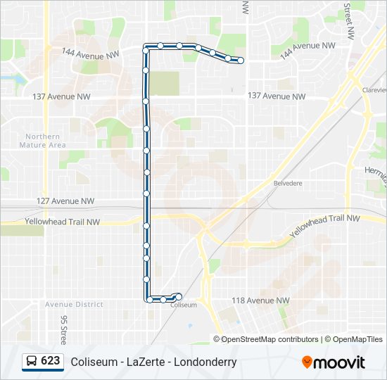 623 Bus Line Map