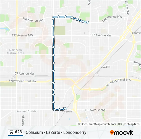 623 Bus Line Map