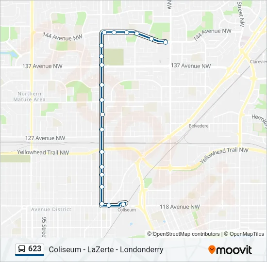 623 Bus Line Map