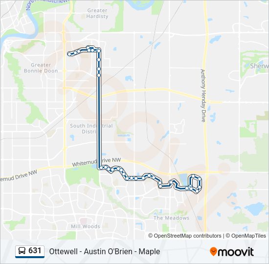 631 Bus Line Map